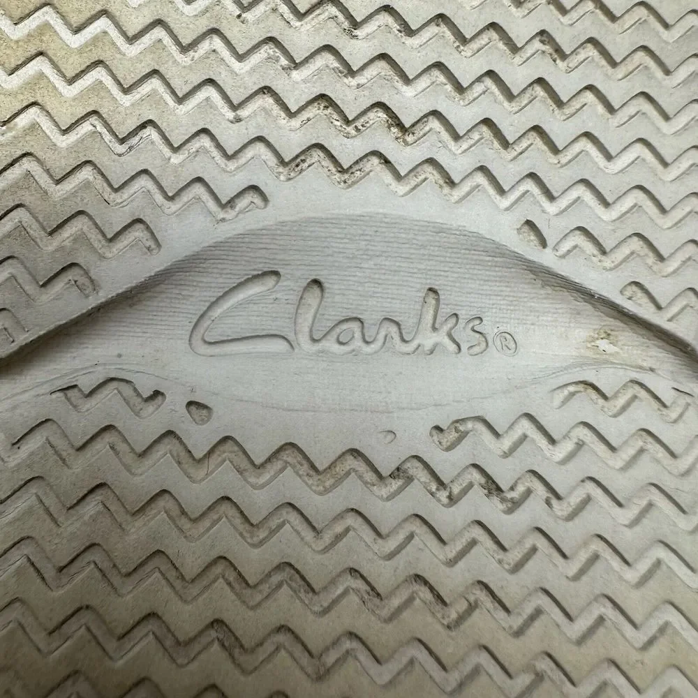 Clarks Shoes Mens 11 Navy Blue Canvas Lace Up Sneakers Soft Cushion Ortholite‎